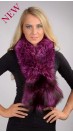 Violet Fox Fur Scarf